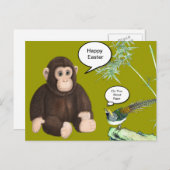 ブラウンイースター猿 シーズンポストカード (正面/裏面)