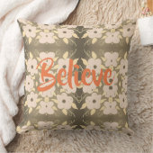 ブラウンウィズピーチフローラ クッション (ブランケット)