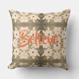 ブラウンウィズピーチフローラ クッション