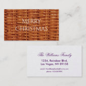 ブラウンウィッ素朴カーピクニックバスケットカントリースタイル 名刺 (正面/裏面)