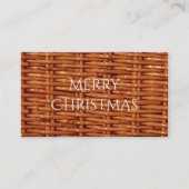 ブラウンウィッ素朴カーピクニックバスケットカントリースタイル 名刺 (正面)