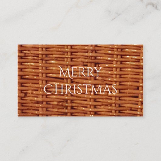 ブラウンウィッ素朴カーピクニックバスケットカントリースタイル 名刺 (正面)