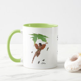 ブラウンウィングコーヒーマグのかわいい妖精 マグカップ