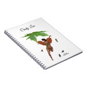 ブラウンウィングスパイラルノート付きかわいい妖精 ノートブック (右側)