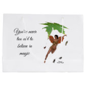 ブラウンウィングス付き可愛い妖精抱き枕 ラージペーパーバッグ (裏面)