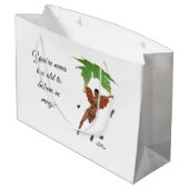 ブラウンウィングス付き可愛い妖精抱き枕 ラージペーパーバッグ (裏面アングル)