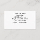 ブラウンウィングズビジネスカードを持つ可愛い妖精 名刺 (裏面)