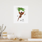 ブラウンウィングポスター付きかわいい妖精 ポスター (キッチン)