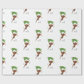 ブラウンウィングラップ付き可愛い妖精紙 ラッピングペーパー (フラット)