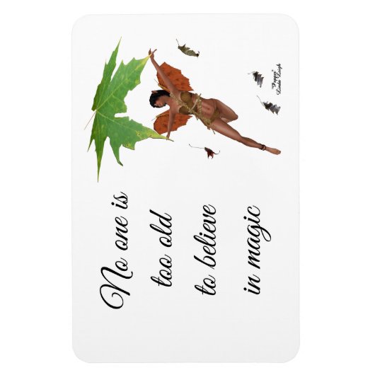 ブラウンウィング付きかわいい妖精フレキシブル磁石 マグネット (縦)