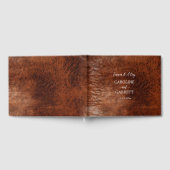 ブラウンウェスタンフェイクレザー ゲストブック (全面)