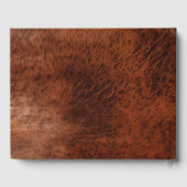 ブラウンウェスタンフェイクレザー ゲストブック (裏面)