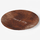 ブラウンウェスタンフェイクレザー ペーパープレート (アングル)