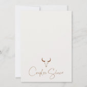 ブラウンウェスタン素朴カップルのシャワーブライダル 招待状 (裏面)