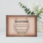 ブラウンウェディングレセプションでラッキーホースシューズ エンクロージャーカード (スタンド正面)