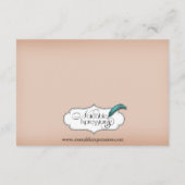 ブラウンウェディングレセプションでラッキーホースシューズ エンクロージャーカード (裏面)