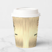 ブラウンウェディング 紙コップ (左)