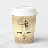 ブラウンウェディング 紙コップ (裏面)