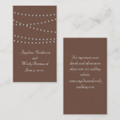 ブラウンウェブサイトカード上の真珠のストランド 名刺 (正面/裏面)