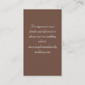 ブラウンウェブサイトカード上の真珠のストランド 名刺 (裏面)