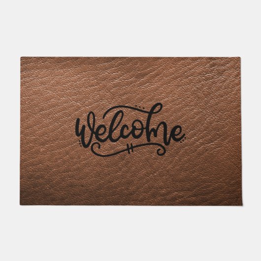 ブラウンウェルカム ドアマット (正面)