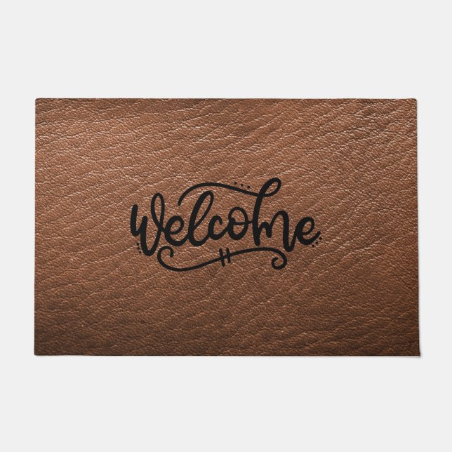 ブラウンウェルカム ドアマット (正面)