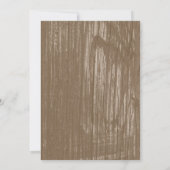 ブラウンウエスタンバーンウッドブライダルシャワー招待状 招待状 (裏面)