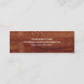 ブラウンウォークールターカラーウッドルックプロフェッショナル スキニー名刺 (裏面)