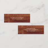 ブラウンウォークールターカラーウッドルックプロフェッショナル スキニー名刺 (正面/裏面)