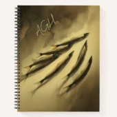 ブラウンウォーターの色のイワシのアートイニシャル煙の影 ノートブック (正面)