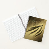 ブラウンウォーターの色のイワシのアートイニシャル煙の影 ノートブック (内部)