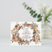 ブラウンウォーターカラーワイルドワンジャングルサファリ誕生日 招待状 (スタンド正面)