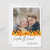 ブラウンウォーターカラー秋 招待状 (裏面)