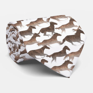 ブラウンウォーター色の馬 ネクタイ