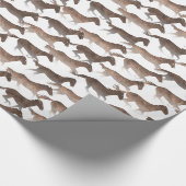 ブラウンウォーター色の馬 ラッピングペーパー (角)