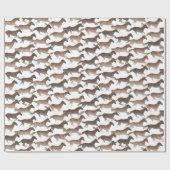 ブラウンウォーター色の馬 ラッピングペーパー (フラット)