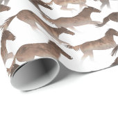 ブラウンウォーター色の馬 ラッピングペーパー (ロールコーナー)