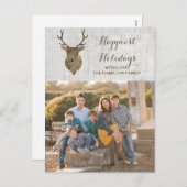 ブラウンウォー素朴ターカラーディアホリデーフォト シーズンポストカード (正面/裏面)