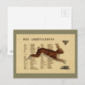 ブラウンウサギ ポストカード (正面/裏面)