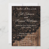 ブラウンウッドアンドレフェイクース結婚式招待状 招待状 (正面)