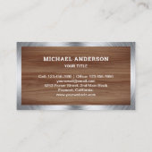 ブラウンウッドグレイン建築運搬ダンプトラック 名刺 (裏面)