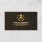 ブラウンウッドショーフ金ゴールドライン 名刺 (裏面)