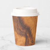 ブラウンウッドテクスチャホワイトボ航海のートいかりテープ 紙コップ (裏面)