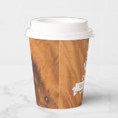 ブラウンウッドテクスチャホワイトボ航海のートいかりテープ 紙コップ (右)