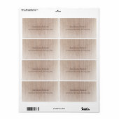 ブラウンウッドボードルック動揺して文字テンプレート ラベル (フルシート)