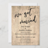 ブラウンウッド私素朴たちウェディング得レセプション 招待状 (正面)