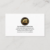 ブラウンウッド金ゴールドホームハンドマニッシュツール 名刺 (裏面)