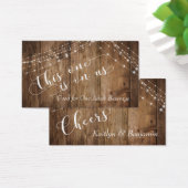 ブラウンウッド&素朴ライトストリングドリンクチケット (デスク)