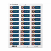 ブラウンウマカラフルパターン差出人住所ラベル ラベル (フルシート)