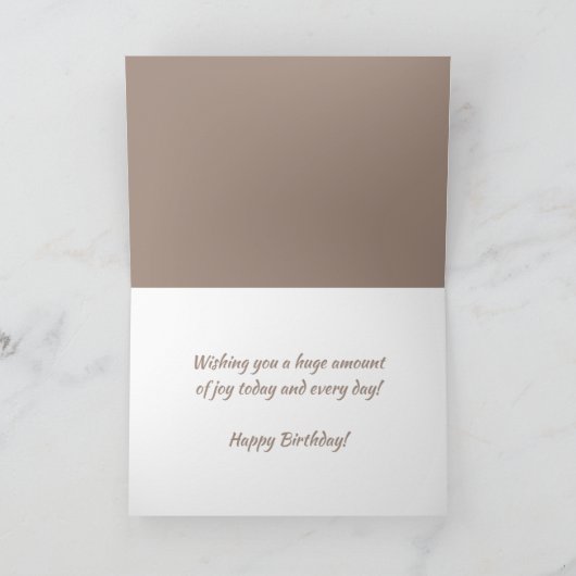 ブラウンウーリーパーソナライズされたマンモスイラストレーション カード (内部)